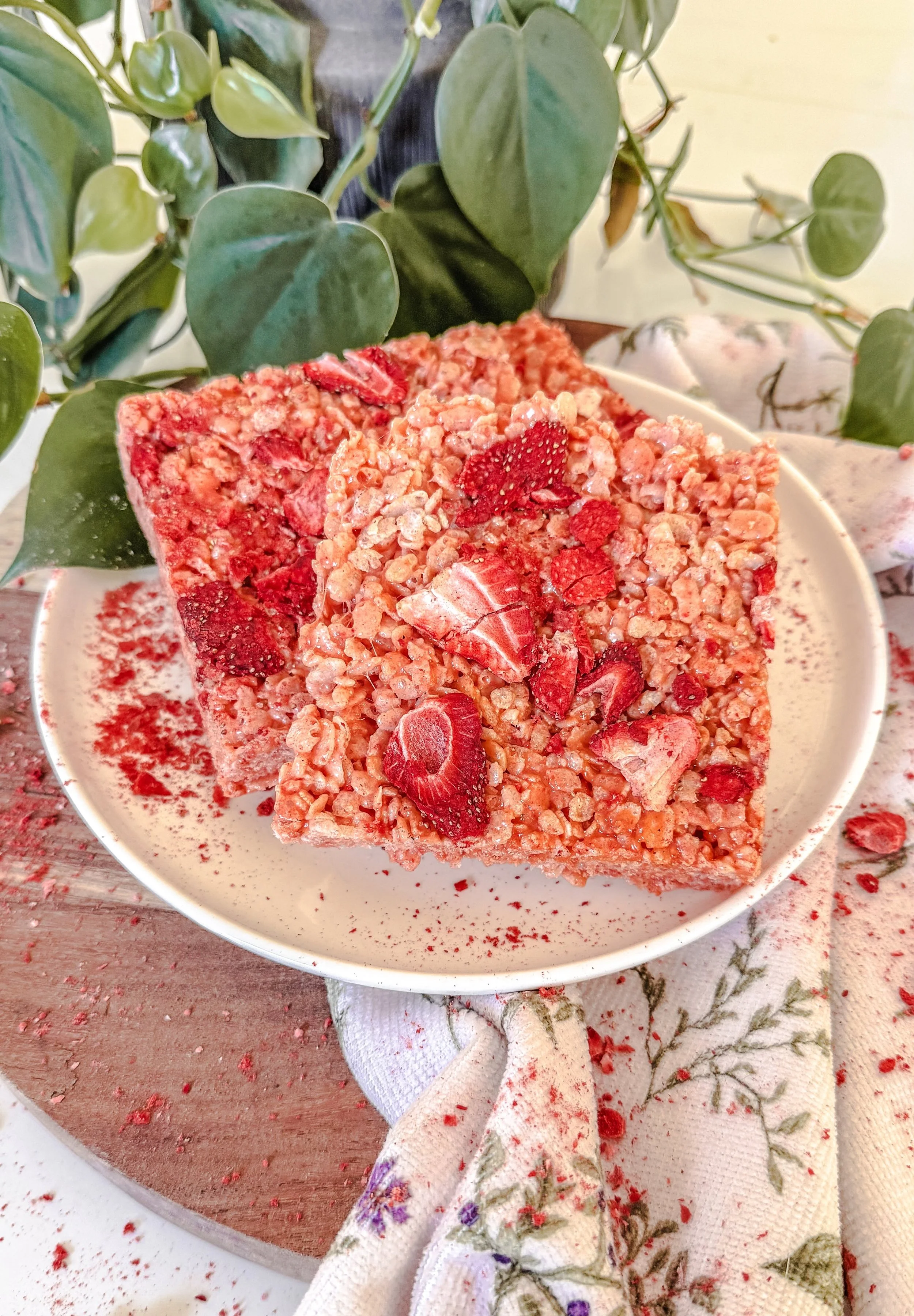 Strawberry Shortcake Rice Cereal Treats