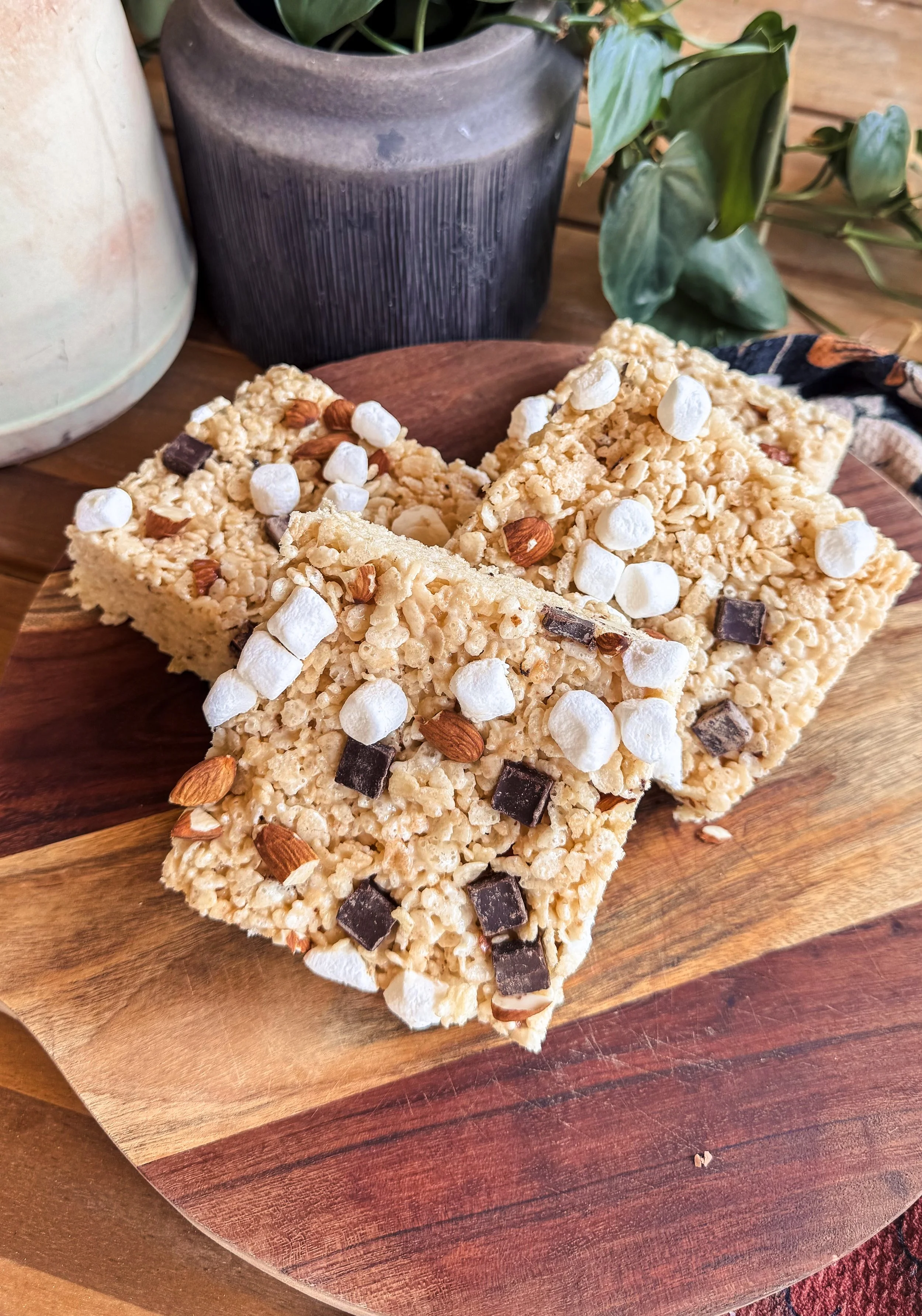 Rocky Road Rice Cereal Treats 