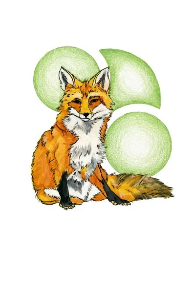 Fox (2013) 7"x5"
- Watercolor, ink on paper