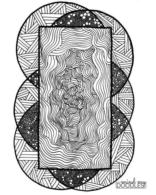 Within the Lines - Intentional Doodle Print