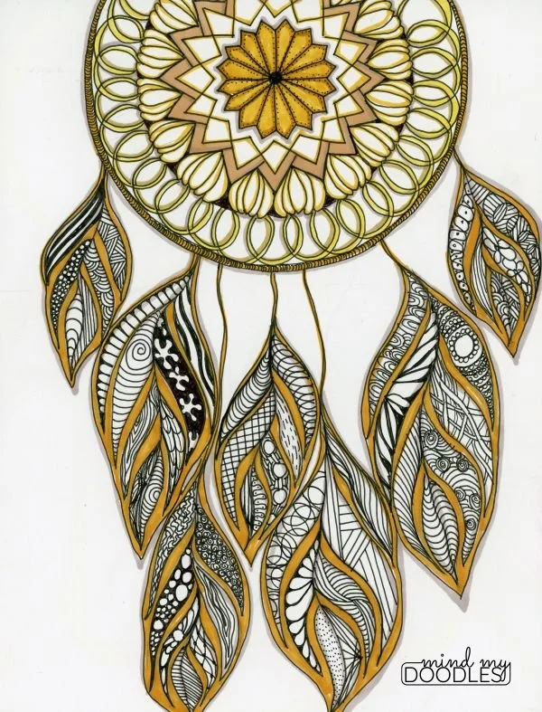 Dream Catcher - Intentional Doodle Print