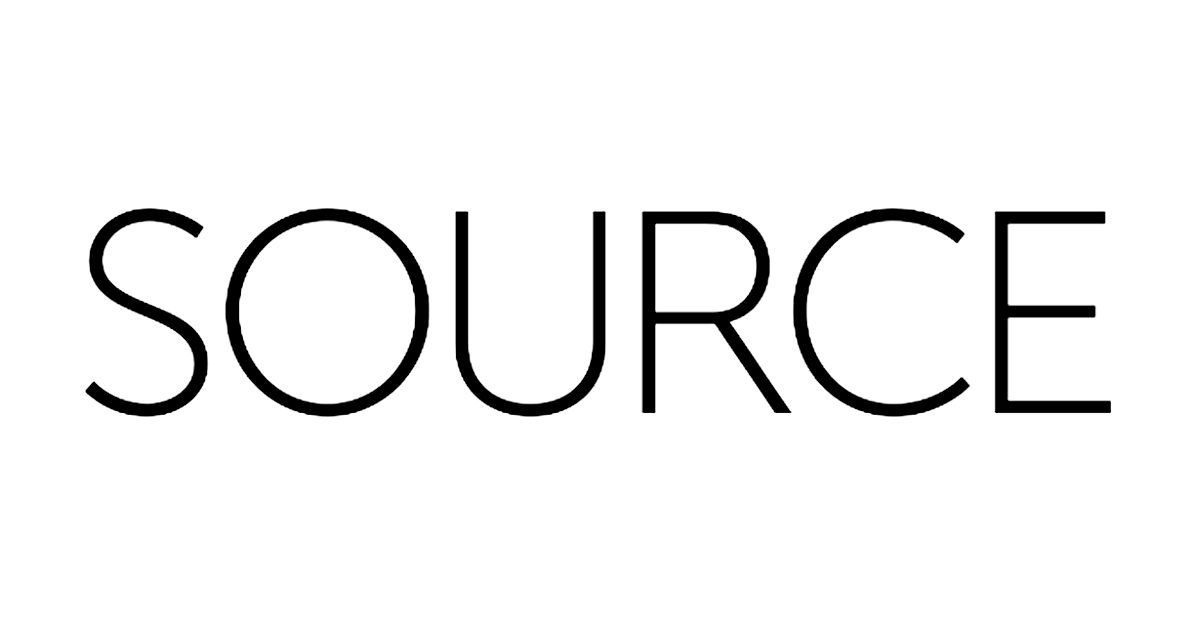 The word "SOURCE" written in black uppercase letters on a white background.