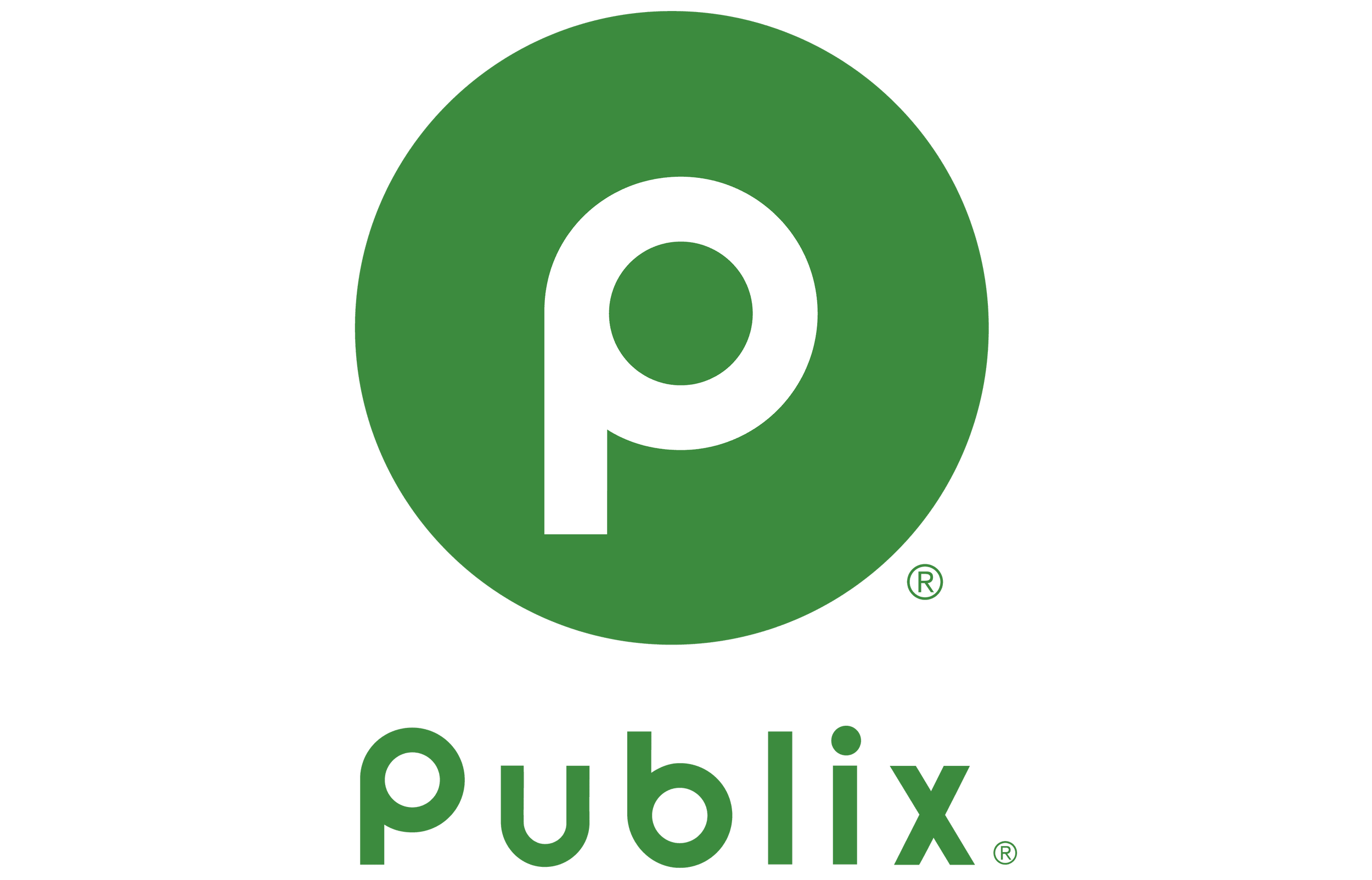 Publix logo with a green circle containing a white lowercase 'p' and the word 'Publix' below it.