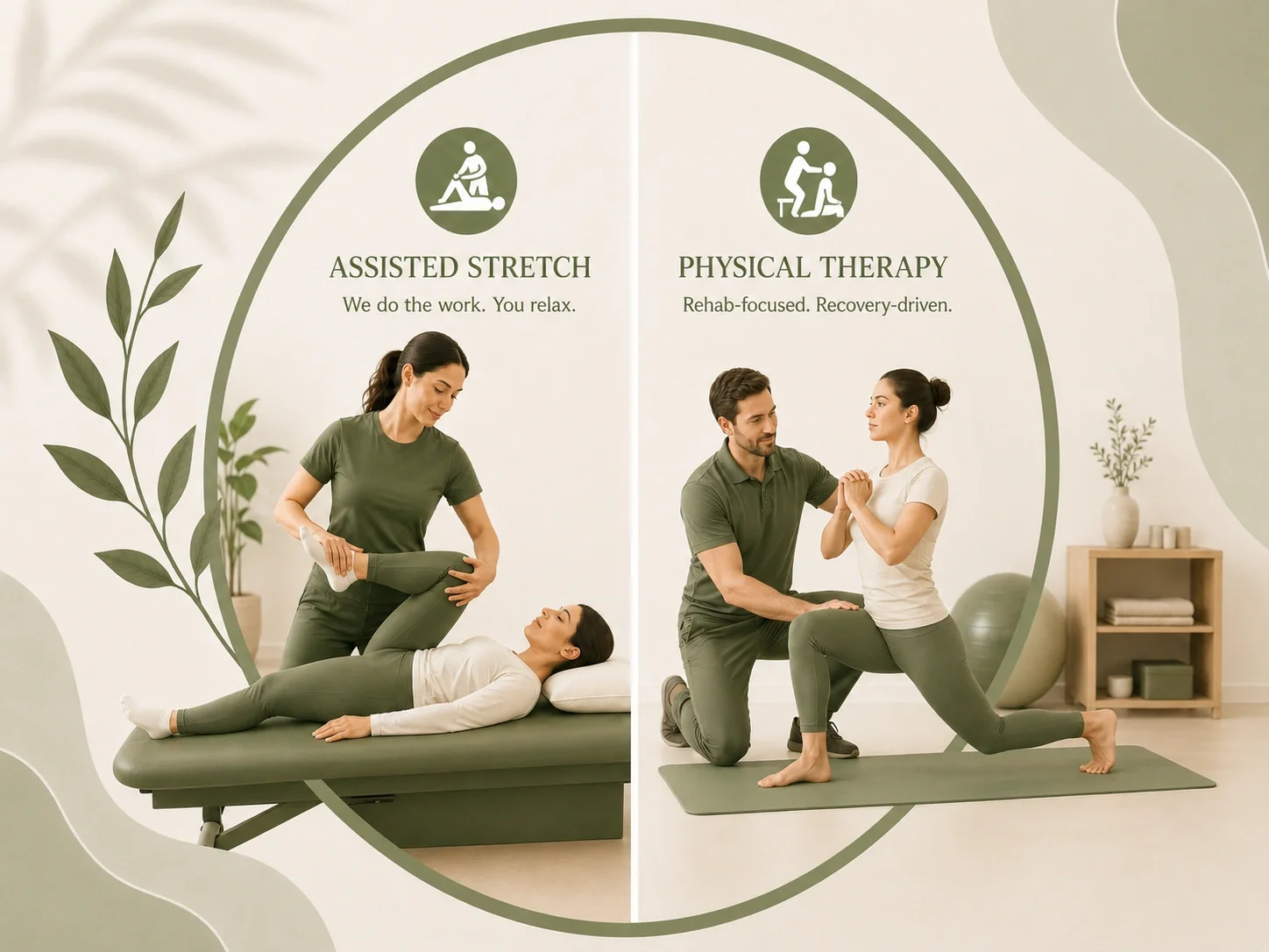 Assisted stretching compared to physical therapy at Stretch Suite Oswego NY