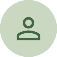 Icon of a person silhouette on a green background.