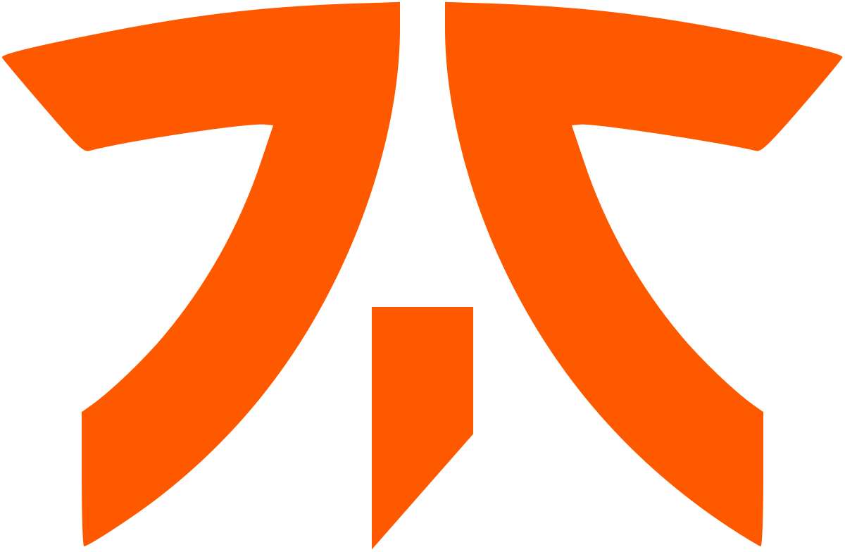 Fnatic esports team logo. Orange and black logo with stylized symbols resembling the Greek letter pi.