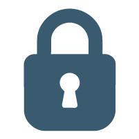Icon of a padlock, representing security or locking.