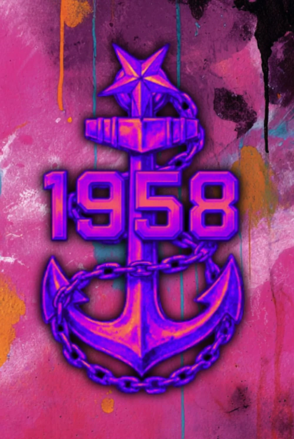 Neon 1958: One Star Lined Notebook