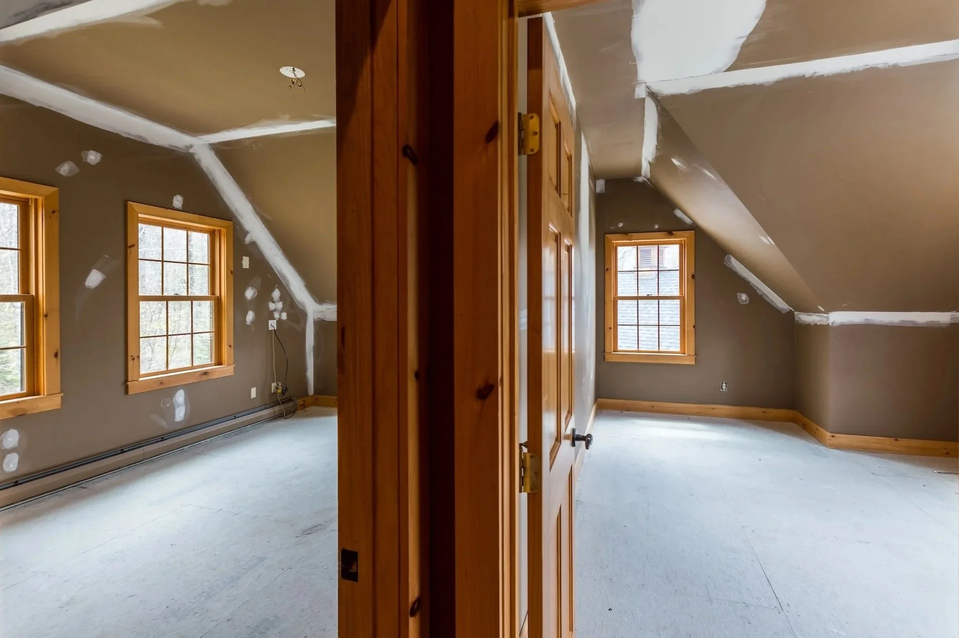 Before picture of painted rooms.