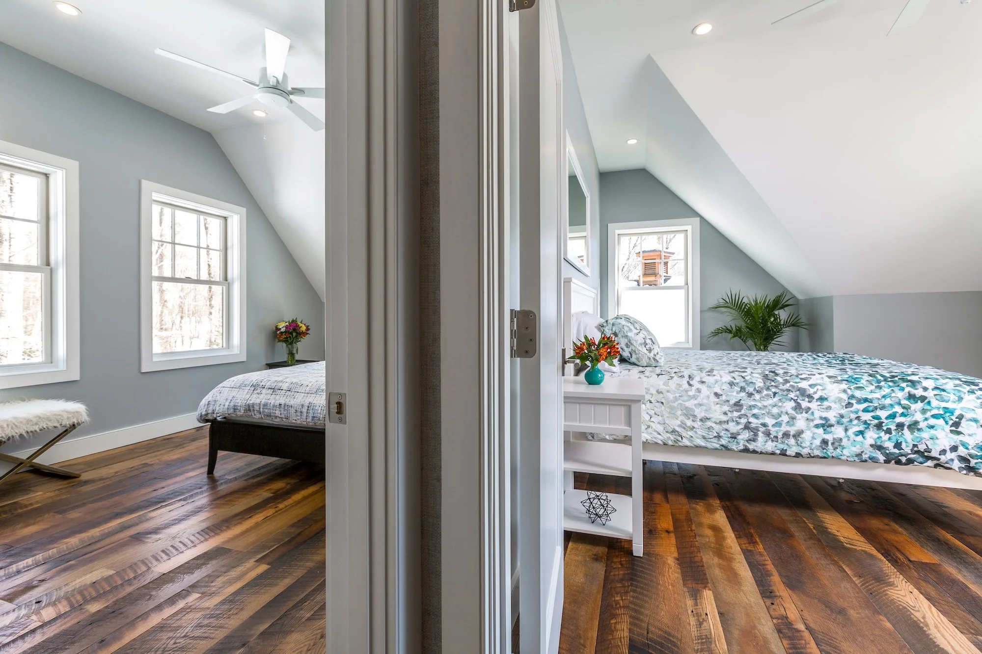 After photo of painted bedrooms.