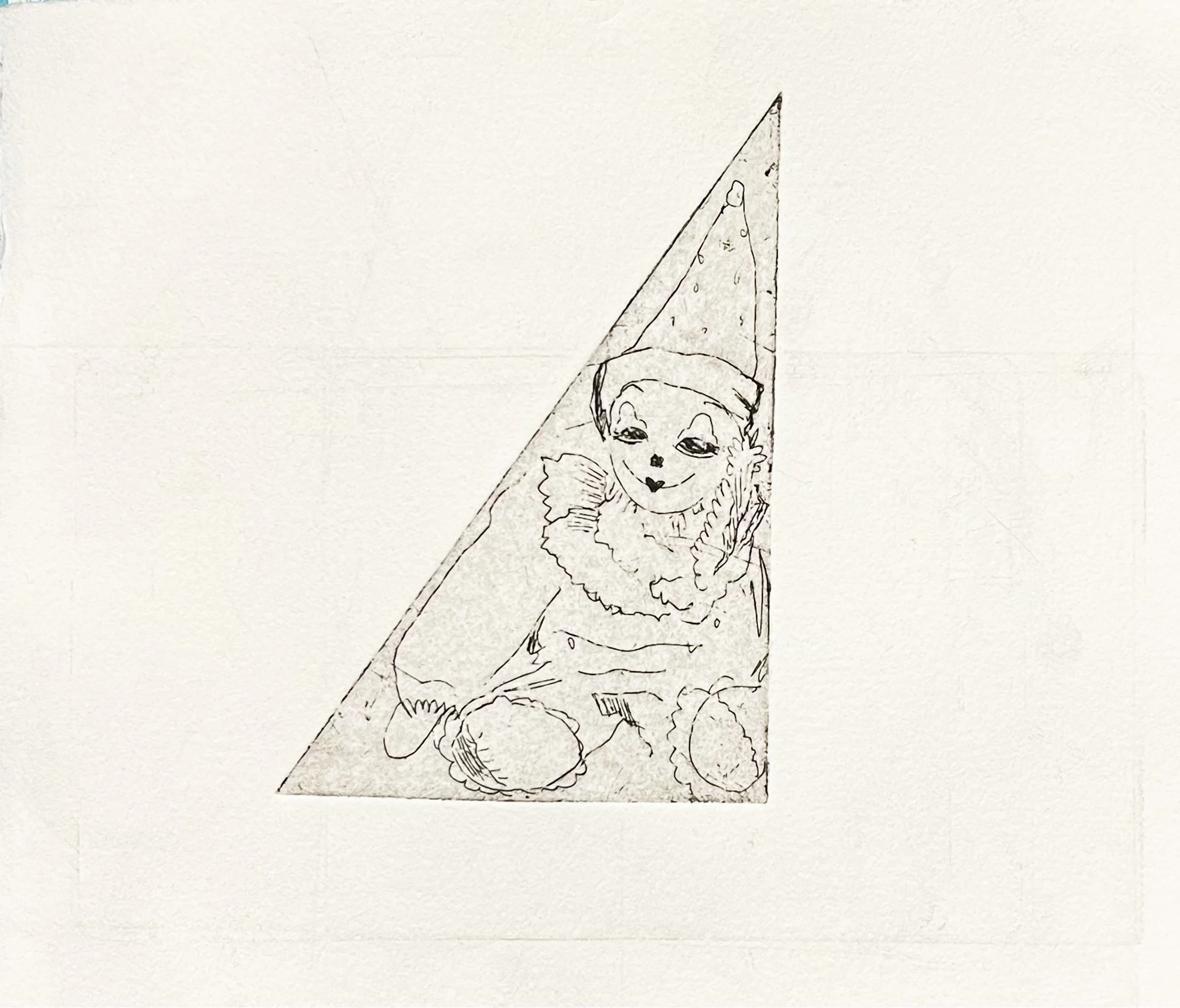 "Small but Knowing". 2024. Copper etching.
plate size: 1" x 1.5"