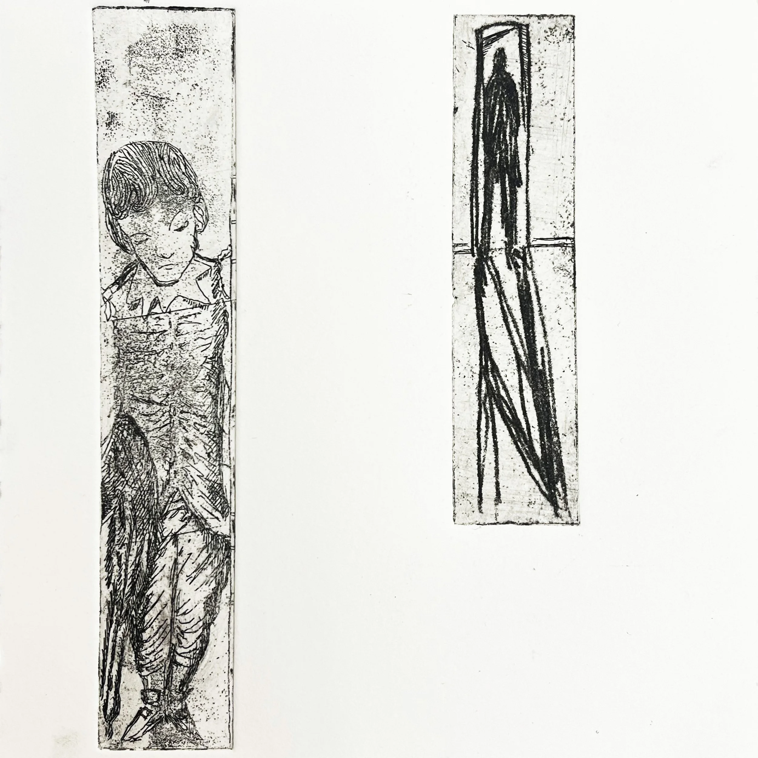 "Blue boy"
2024.
Soft ground and line etching.