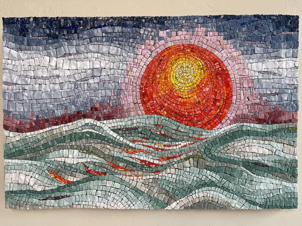 Daybreak II.
2023.
Smalti, gold.
15 1/4" x 23 1/2".