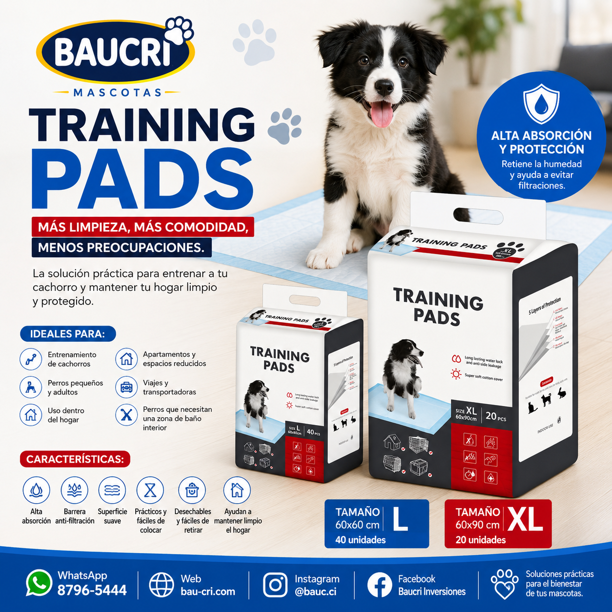 🐶💙 TRAINING PADS BAUCRI MASCOTAS 💙🐶