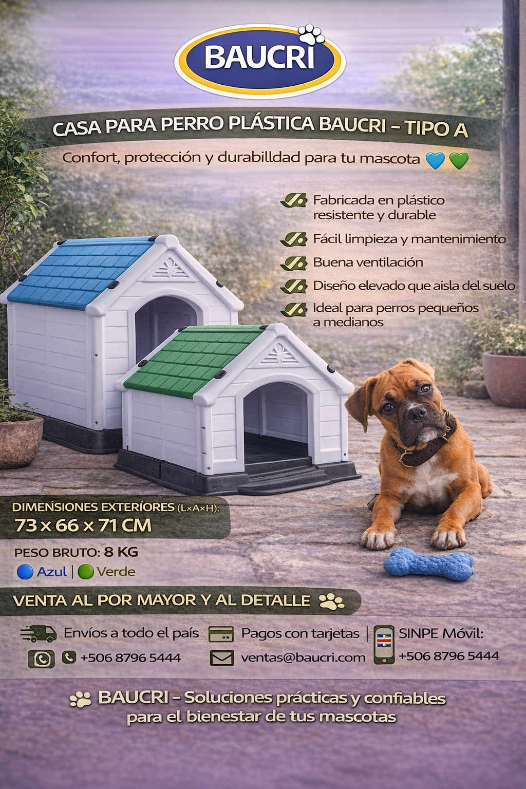 Casa para Perro Plástica Baucri