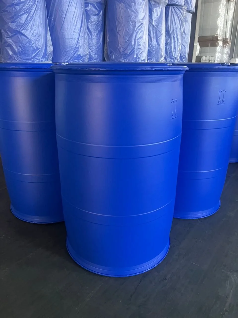 Tambor plástico Grado Alimenticio /Químico Azul 220 L Cerrado