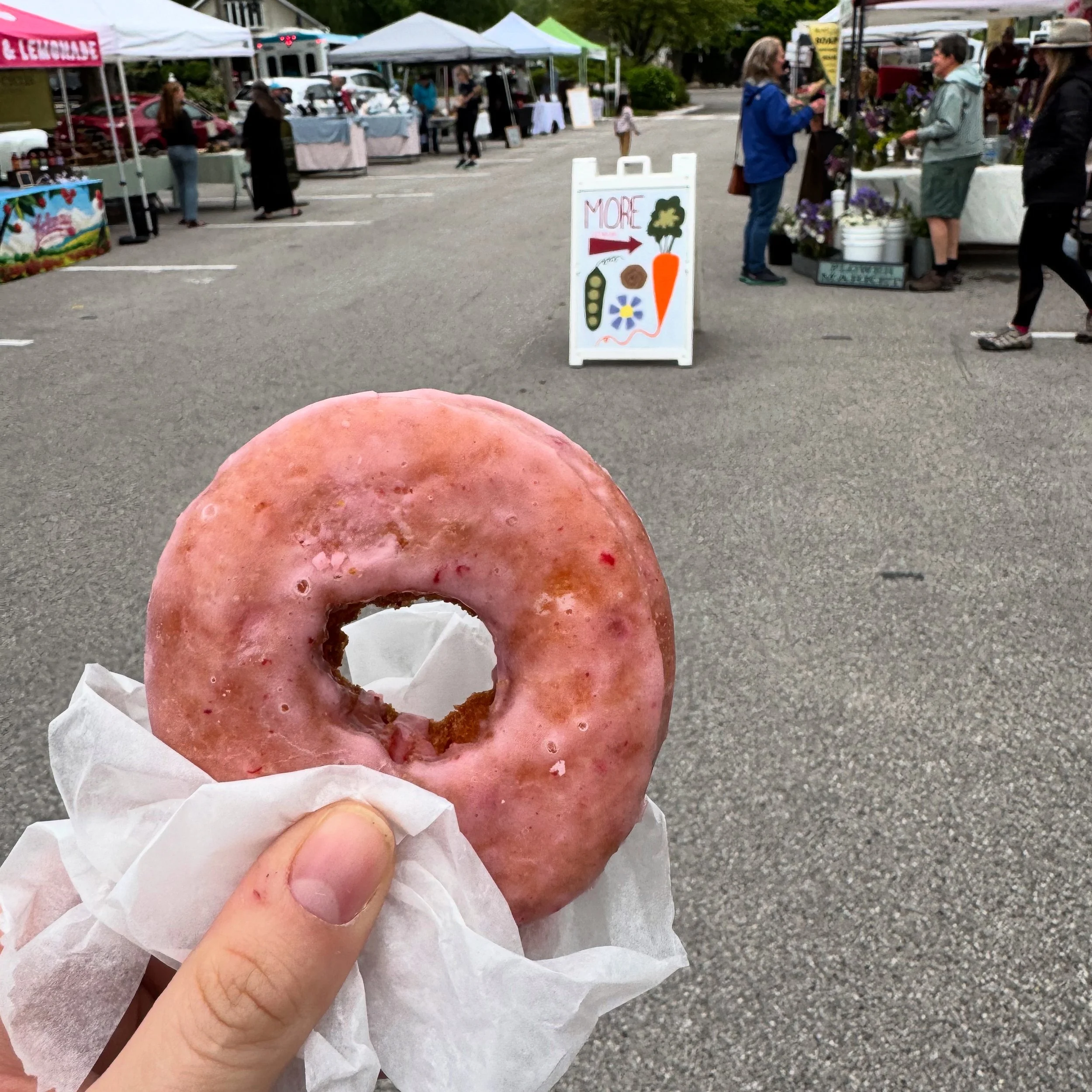 Strawberry Donut at Farmer's Market