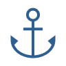 Blue anchor icon