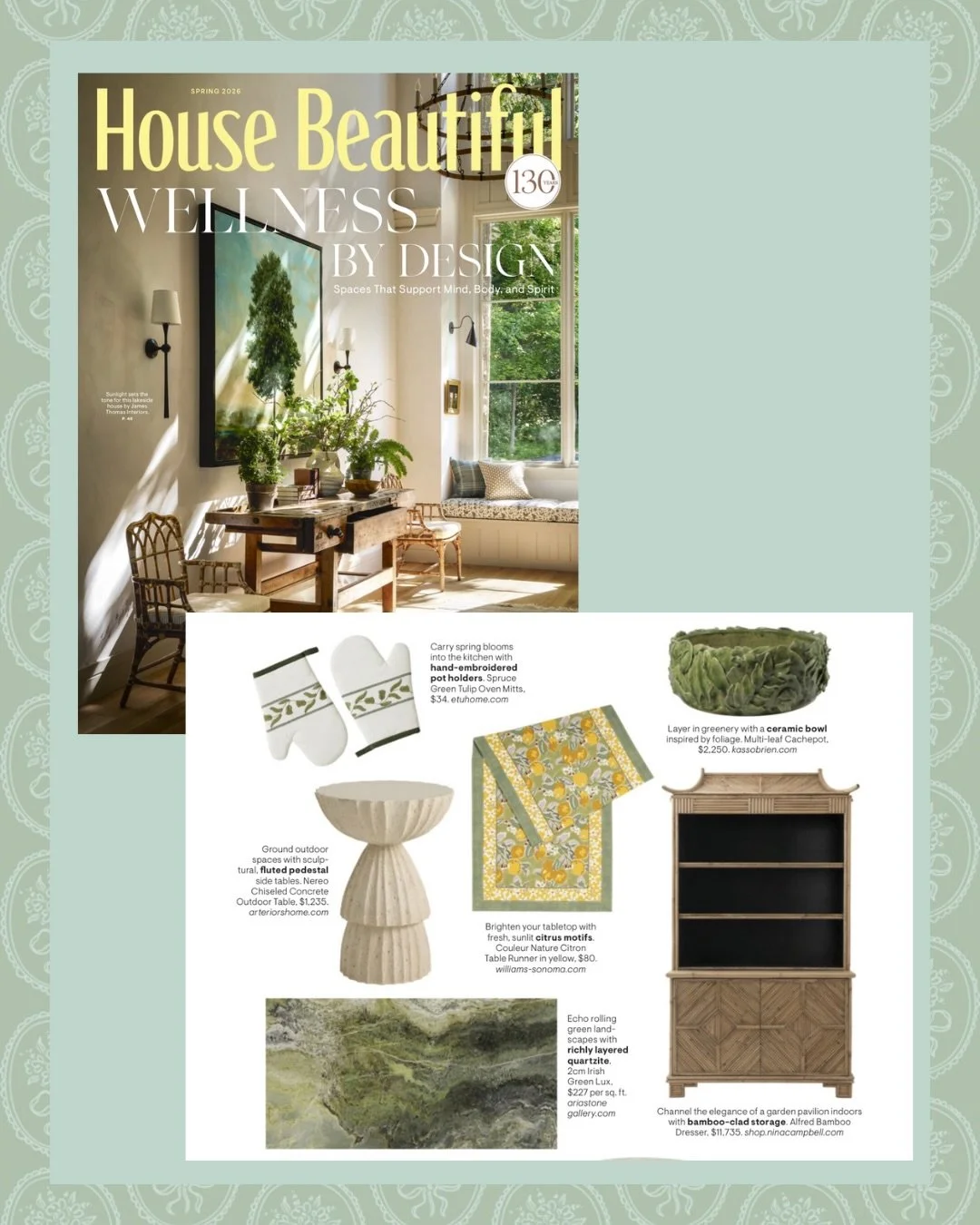 As seen in print📗! We&rsquo;re thrilled to see our favorite brands featured across some of our go-to design publications this season.