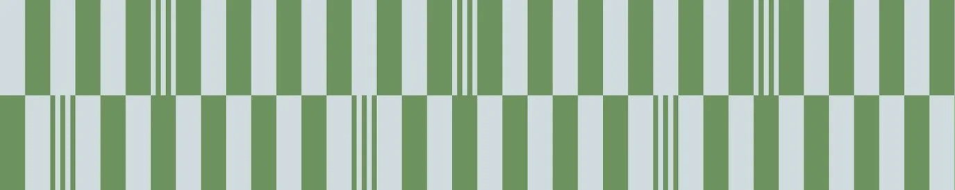 Vertical green and light grey striped pattern.