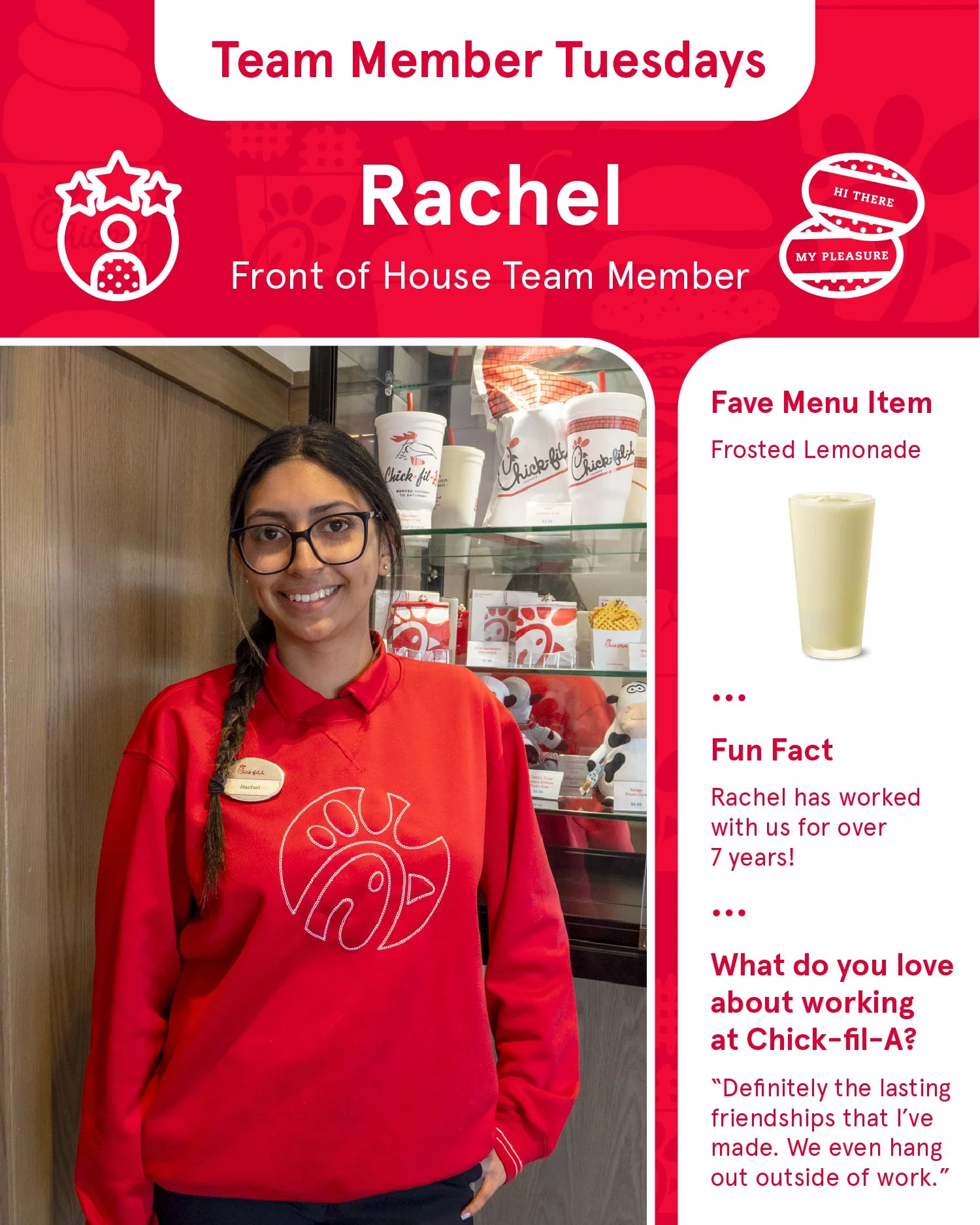 It&rsquo;s Team Member Tuesday 🌟
Meet Rachel! 👋

Rachel has been part of our team since she was 14! You&rsquo;ve probably seen her in a few of our reels... she&rsquo;s basically a natural at this point 🎥 She&rsquo;s such a great part of our front 