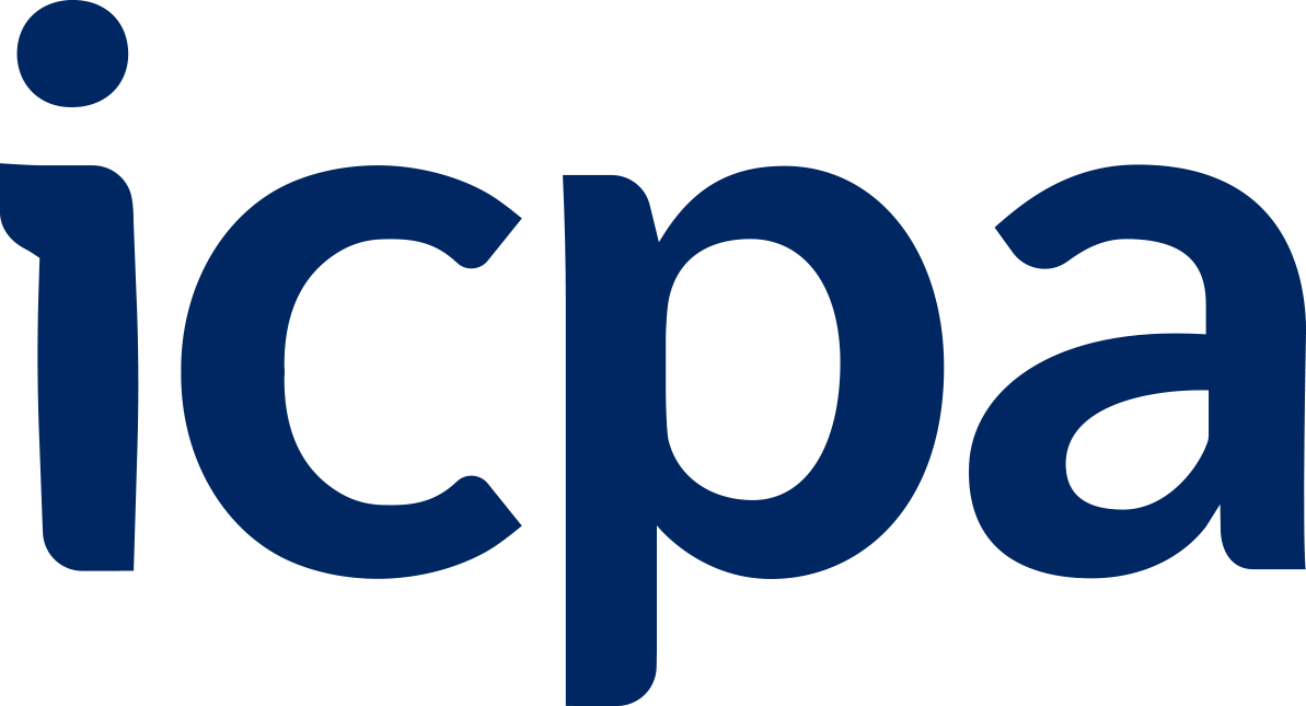 The image features the logo of the International Council of Principles on Plagiarism and Academic Integrity (ICPA), with the text 'icpa' in large, lowercase, dark blue font.