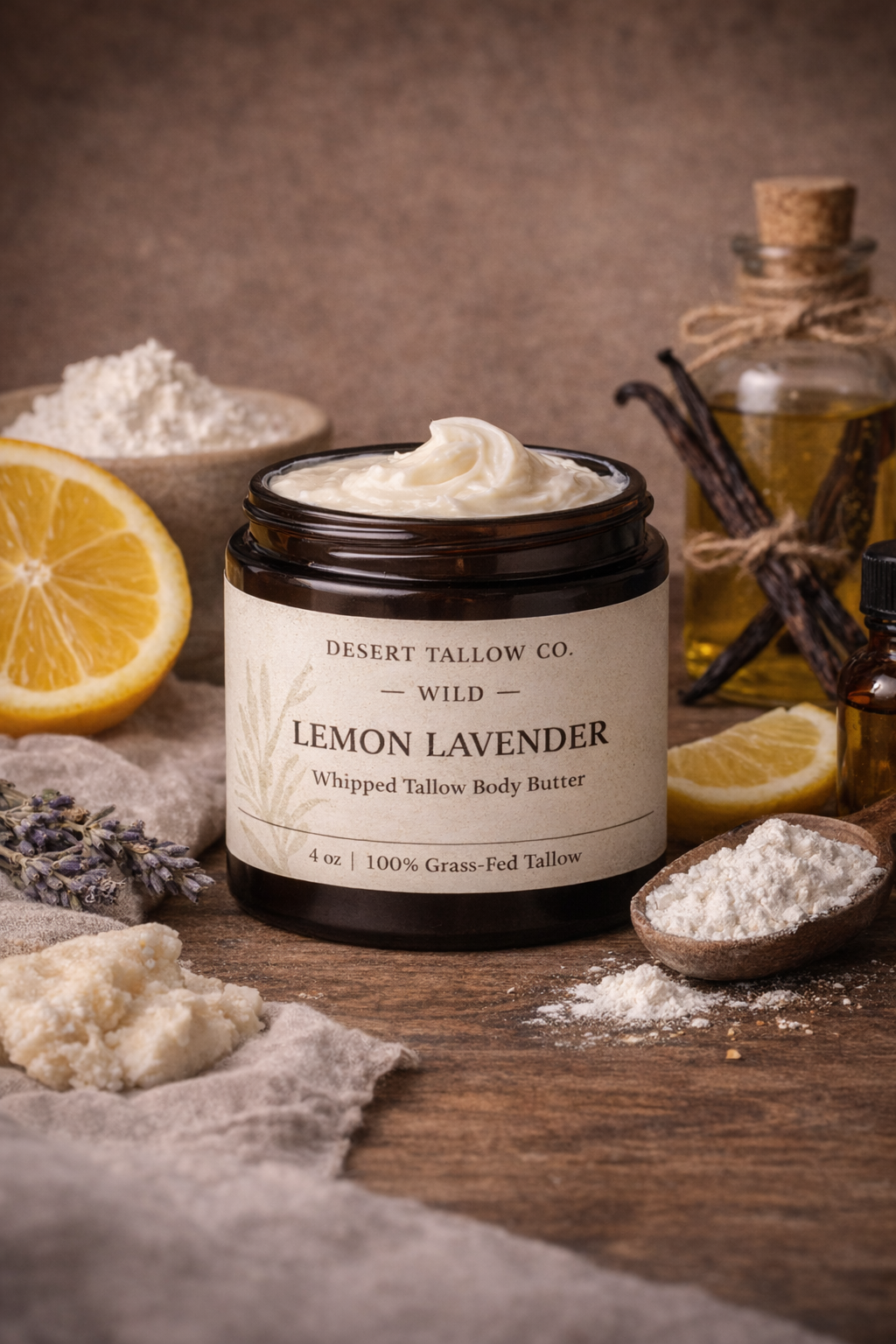 Lemon Lavender Wipped Body Butter 4oz