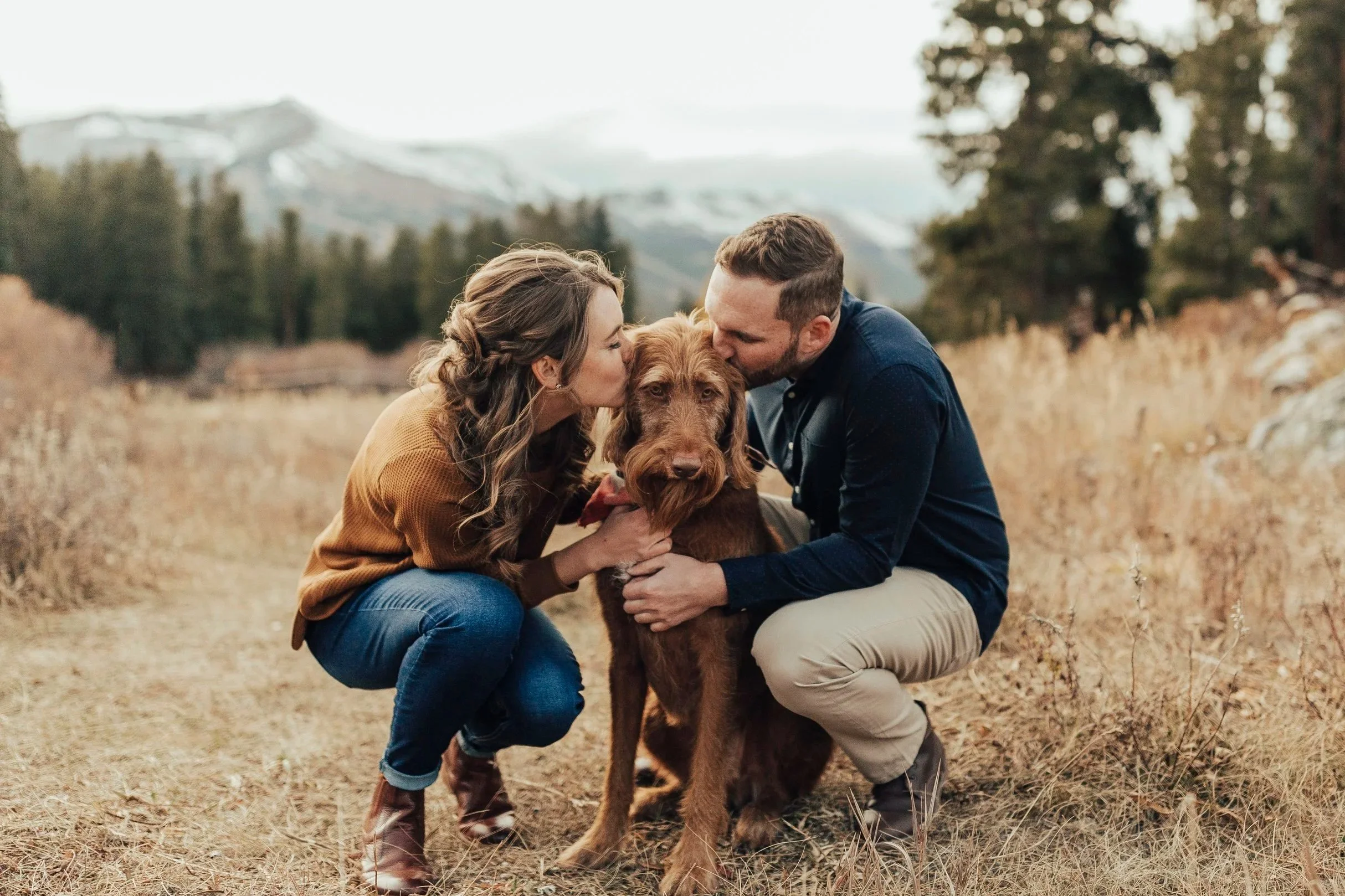 Erika, Nick and Copper in Breckenridge, Colorado