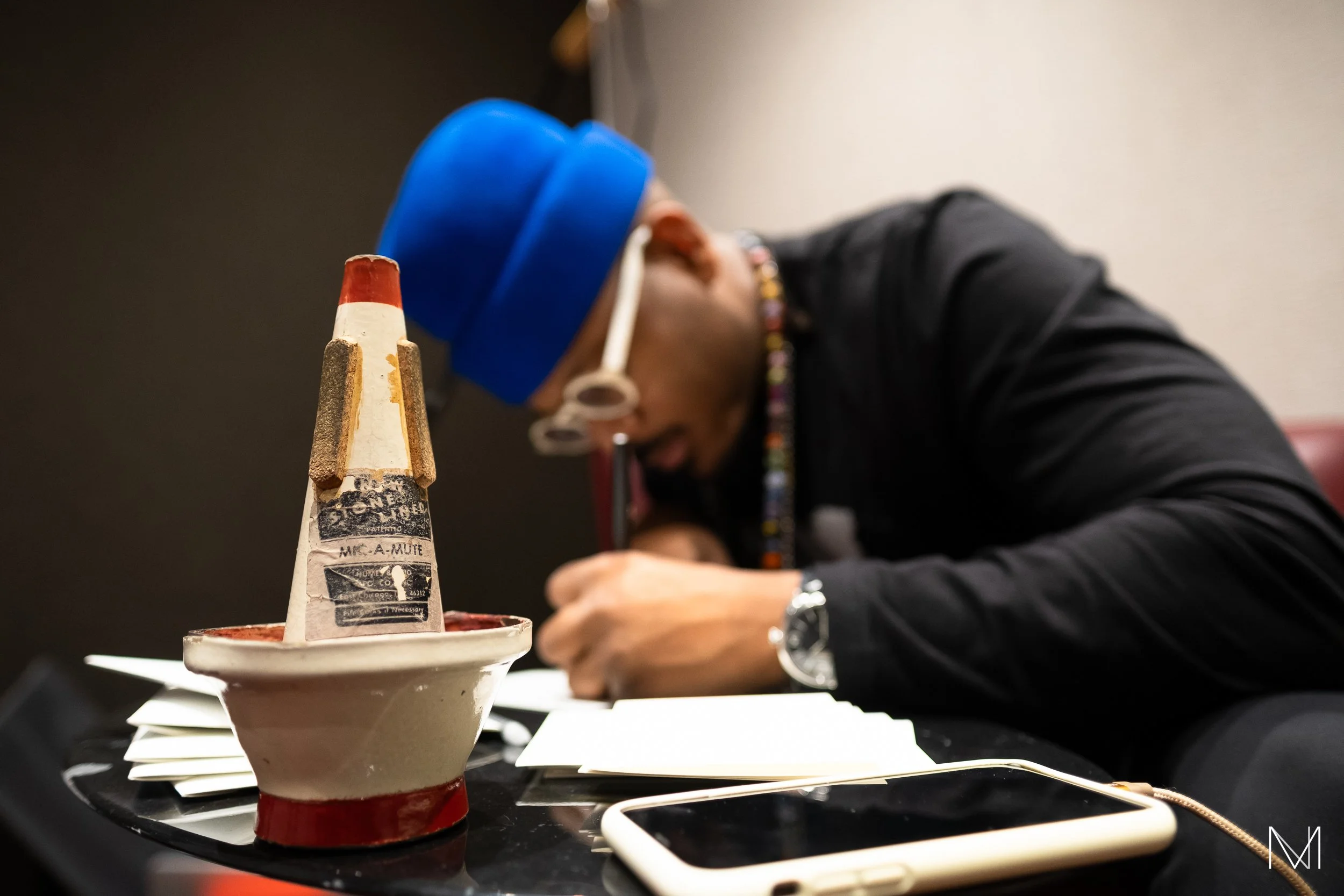 Behind the scenes before premiere of San Juan Hill, commissioned and performed by the New York Philharmonic, 2022