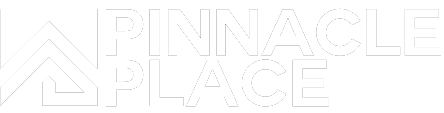 Pinnacle Place logo with stylized mountain peak design