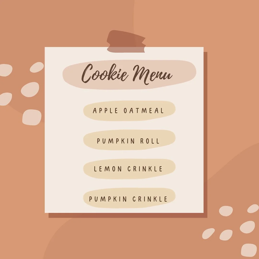 Swipe through to see my menu of cookies, bars, and cakes that I will have available at Christmas Wishes this weekend! This is in addition to the sugar cookies!!