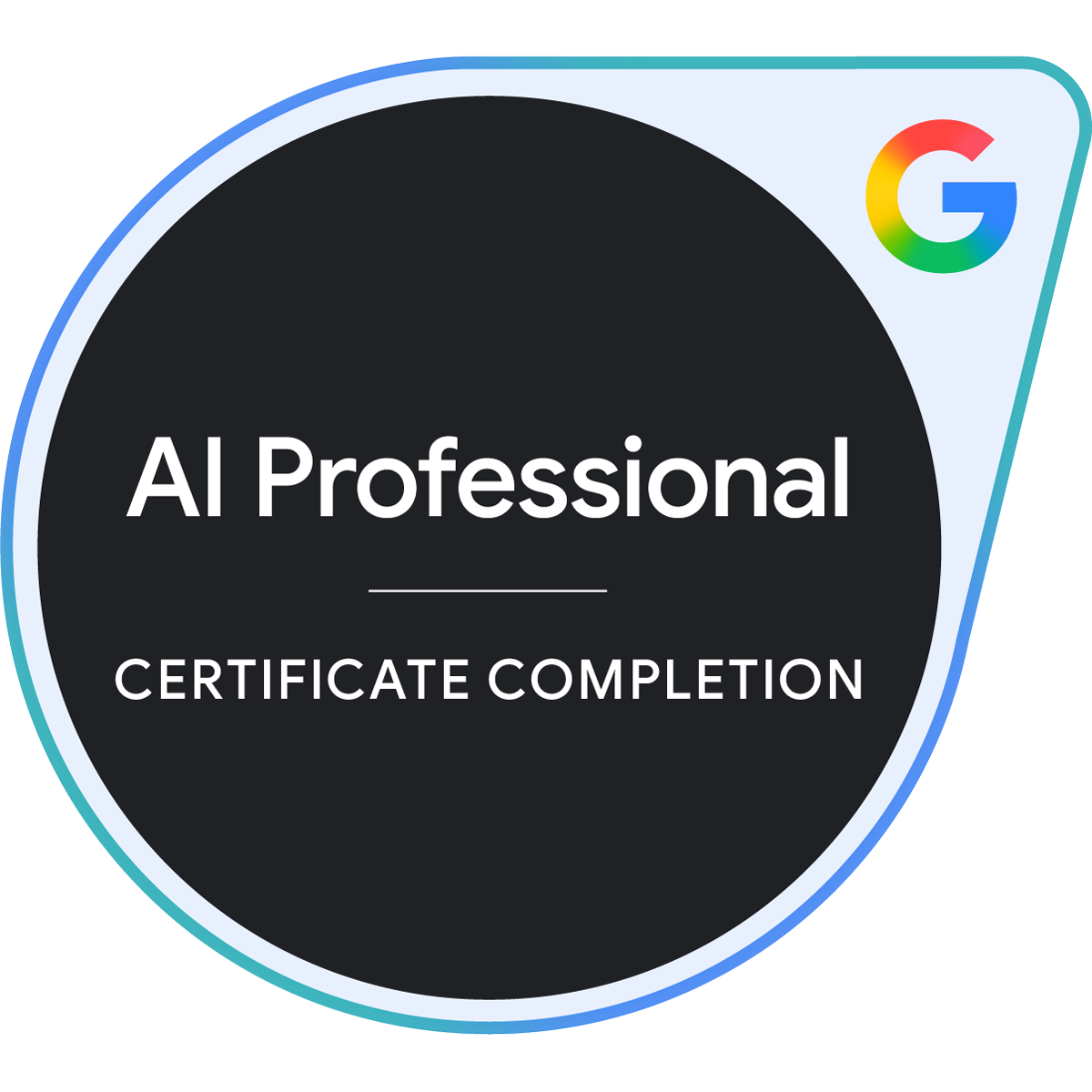 Google AI Professional Certificate Completion badge icon