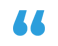 Blue quotation marks symbol