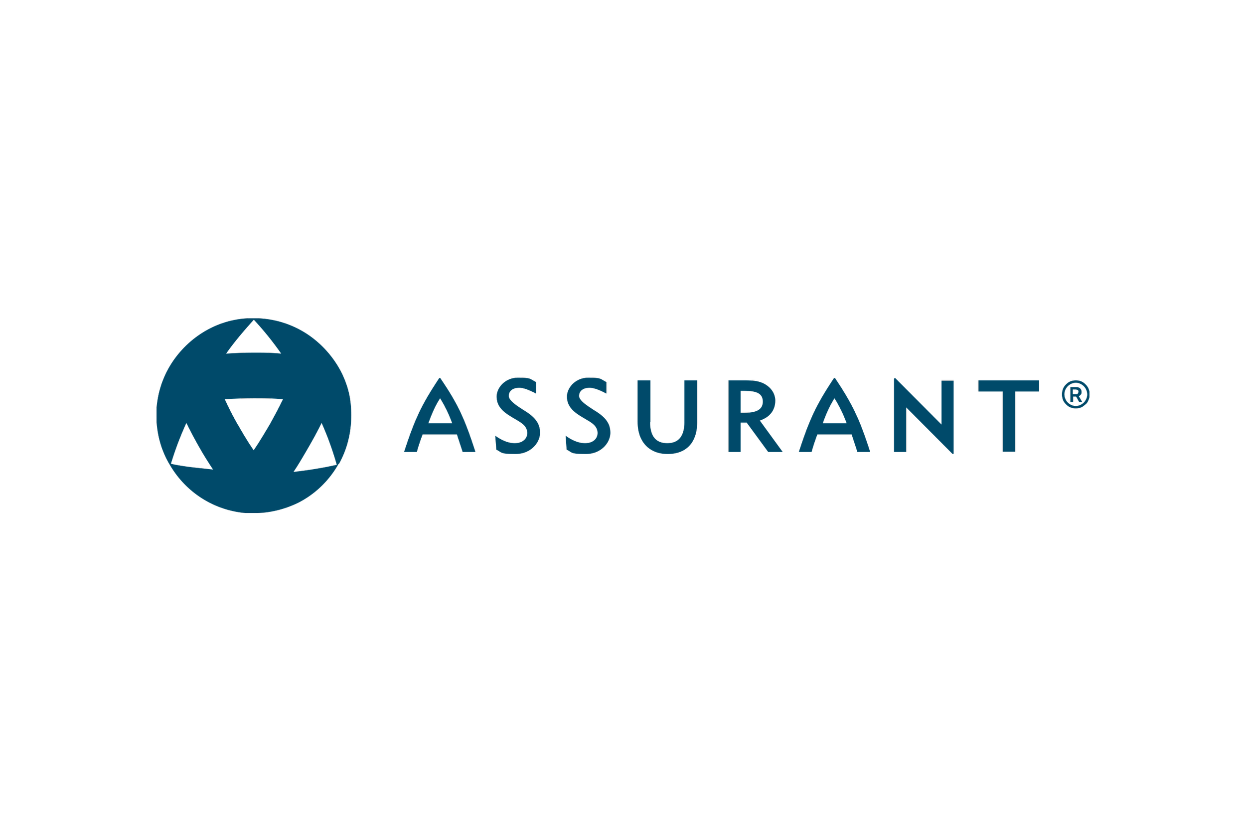 Logo of Assurant featuring a dark blue globe with triangular cutouts and the word 'ASSURANT' in capital letters.