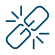 A simple line icon of a broken link.