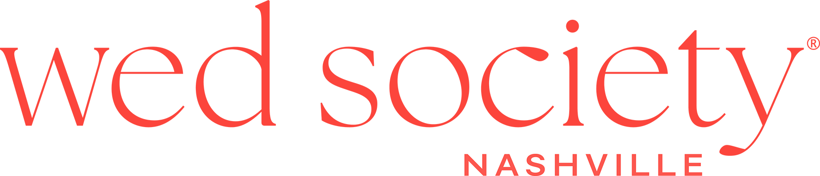 Logo of WED Society Nashville with red text on a white background.