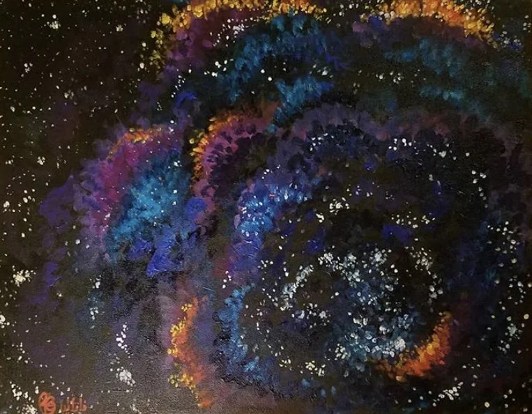 A Nursery of Stars, Acrylic on Canvas, 24" x 18"