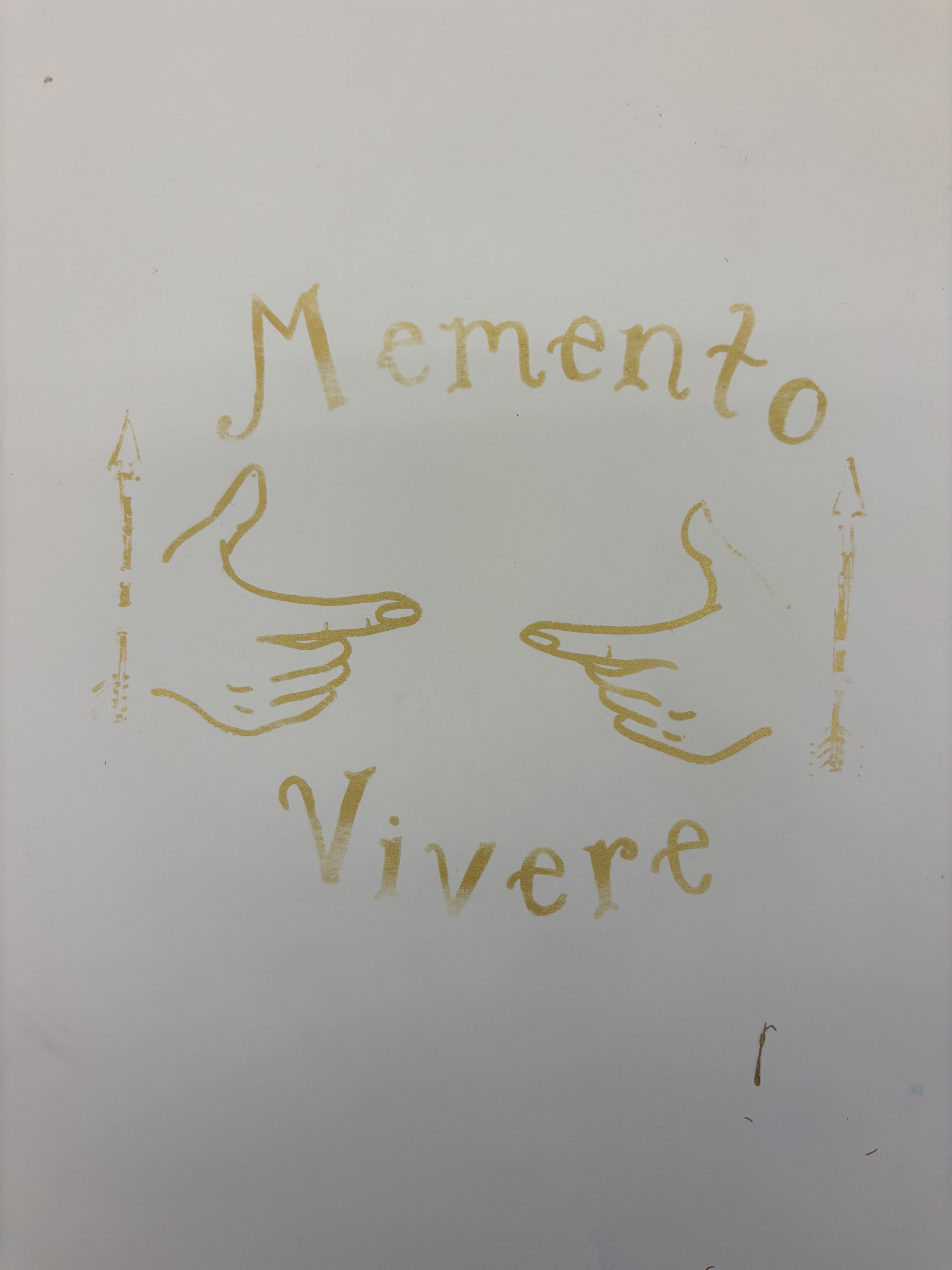 Memento Vivere, Screenprinting, 12" x 16", 2025