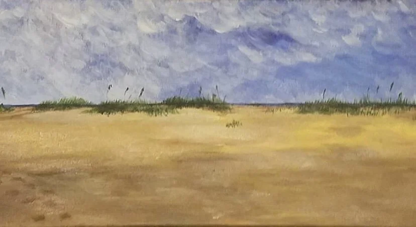 South Texas Beach, Acrylic on Canvas, 24" x 12"