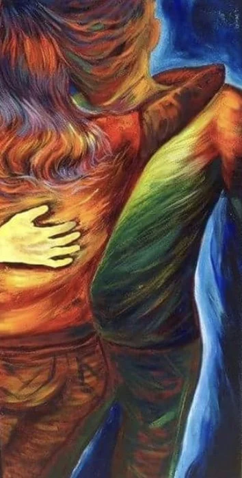 Dancers, Acrylic on Canvas, 16" x 36"