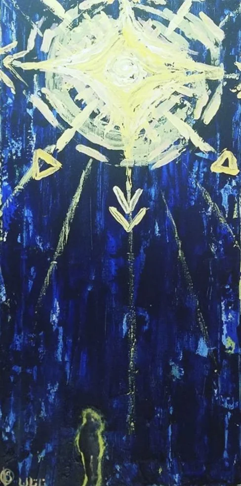 Polaris, Acrylic on Canvas, 24" x 12"