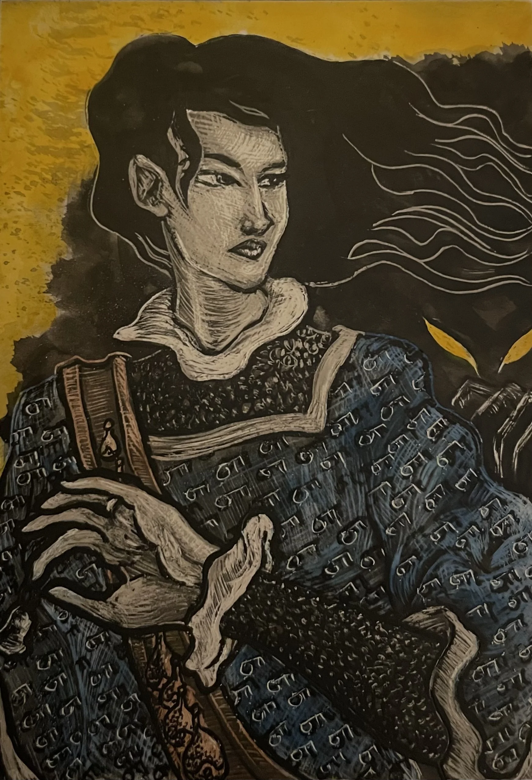 Sabriel, India Ink on Claybord, 1" x 2", 2023