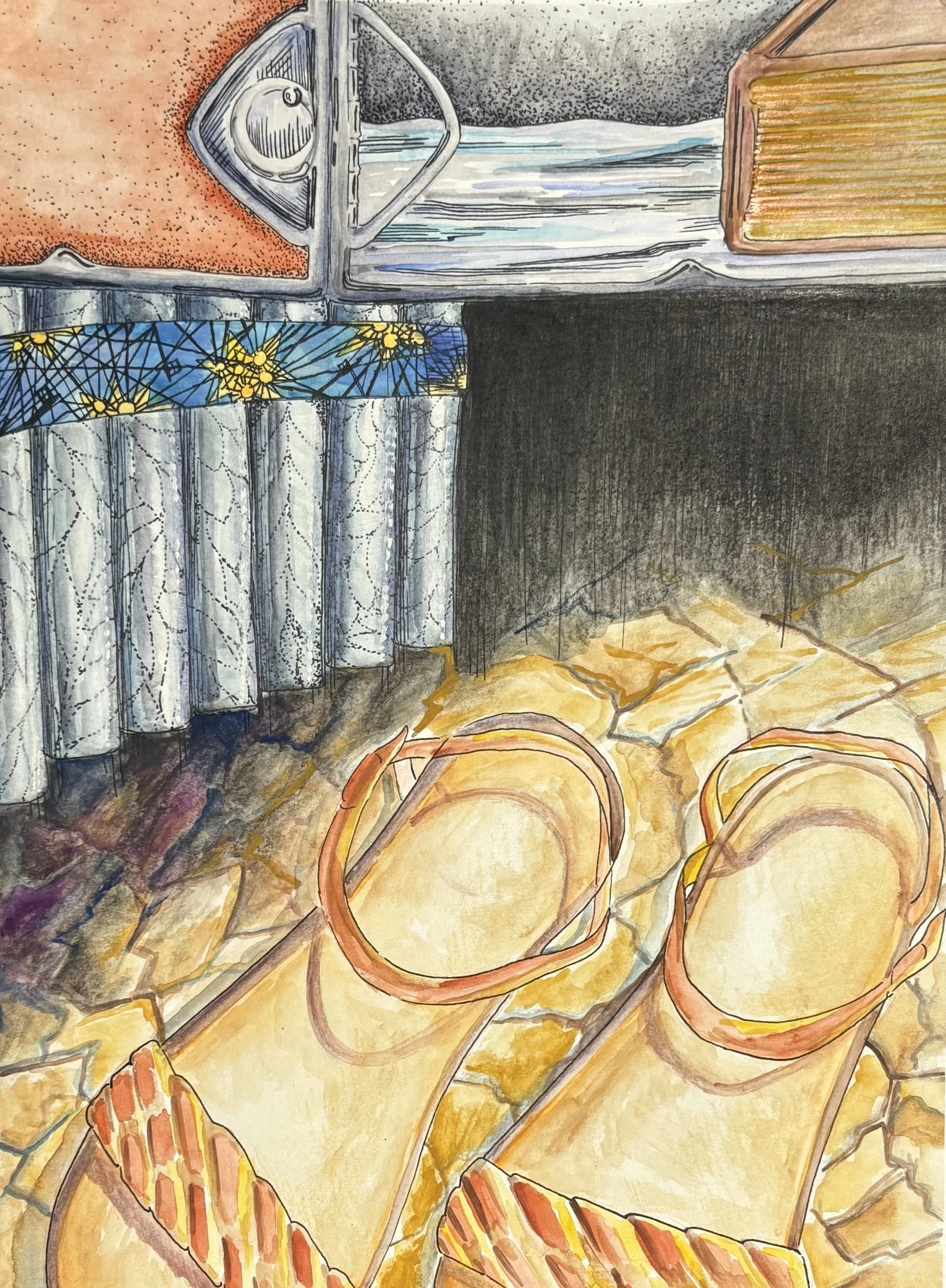 Of Remembrance and Forgetting, Mixed Media, 12" x 9", 2024