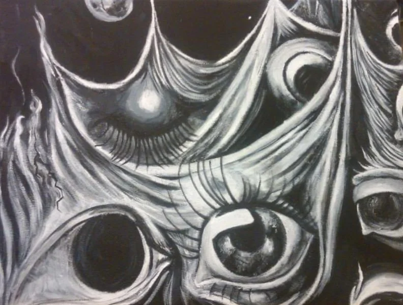 Eyes of Dali, Acrylic on Canvas, 26" x 24", 2011