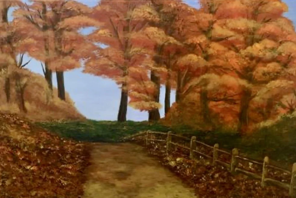Forest Path, Acrylic on Canvas, 36" x 24" 
