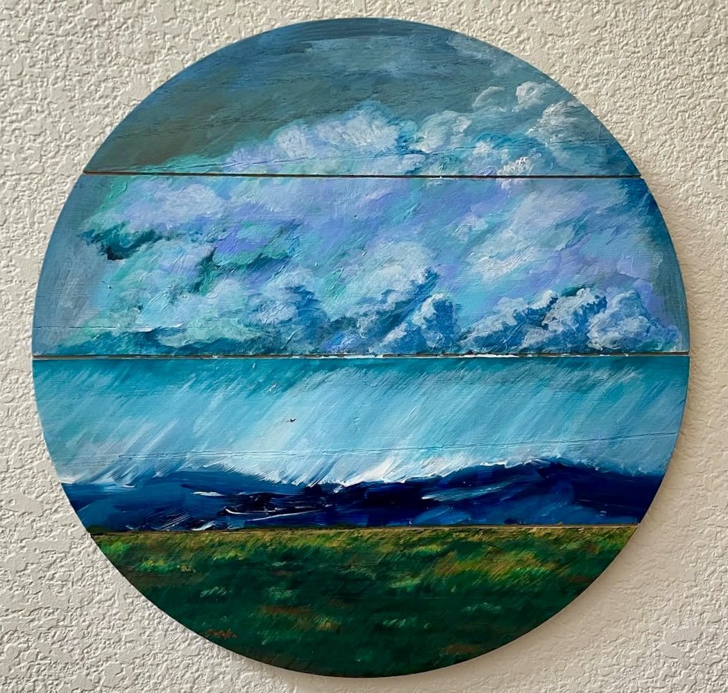 Foothills, Acrylic on Wood