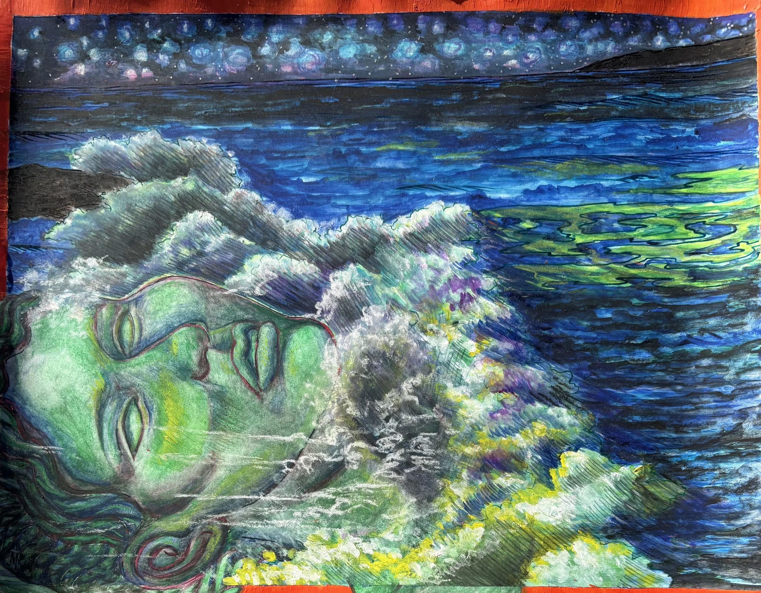 Dreams and Memories, Mixed Media, 9" x 12", 2024