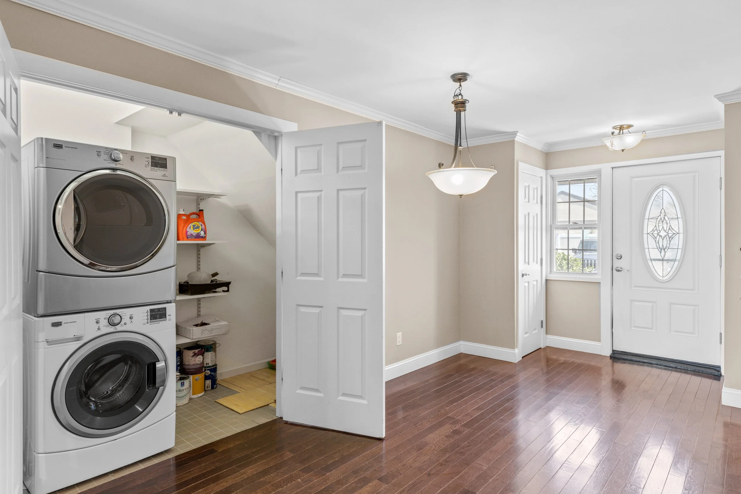 Laundry area with washer /dryer at  283 Mariners Way, Copiague NY