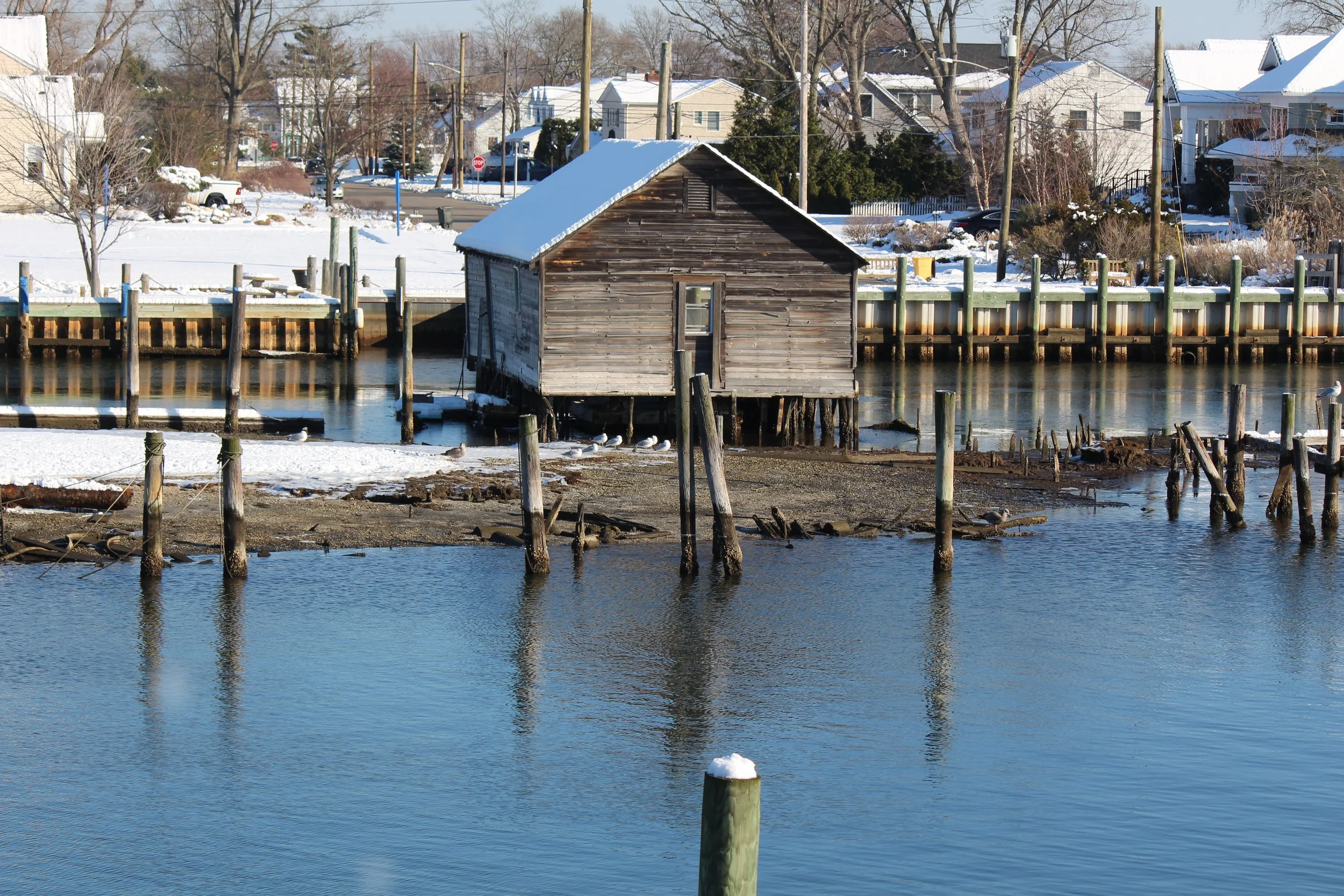 Amityville River Fallen Boathouse