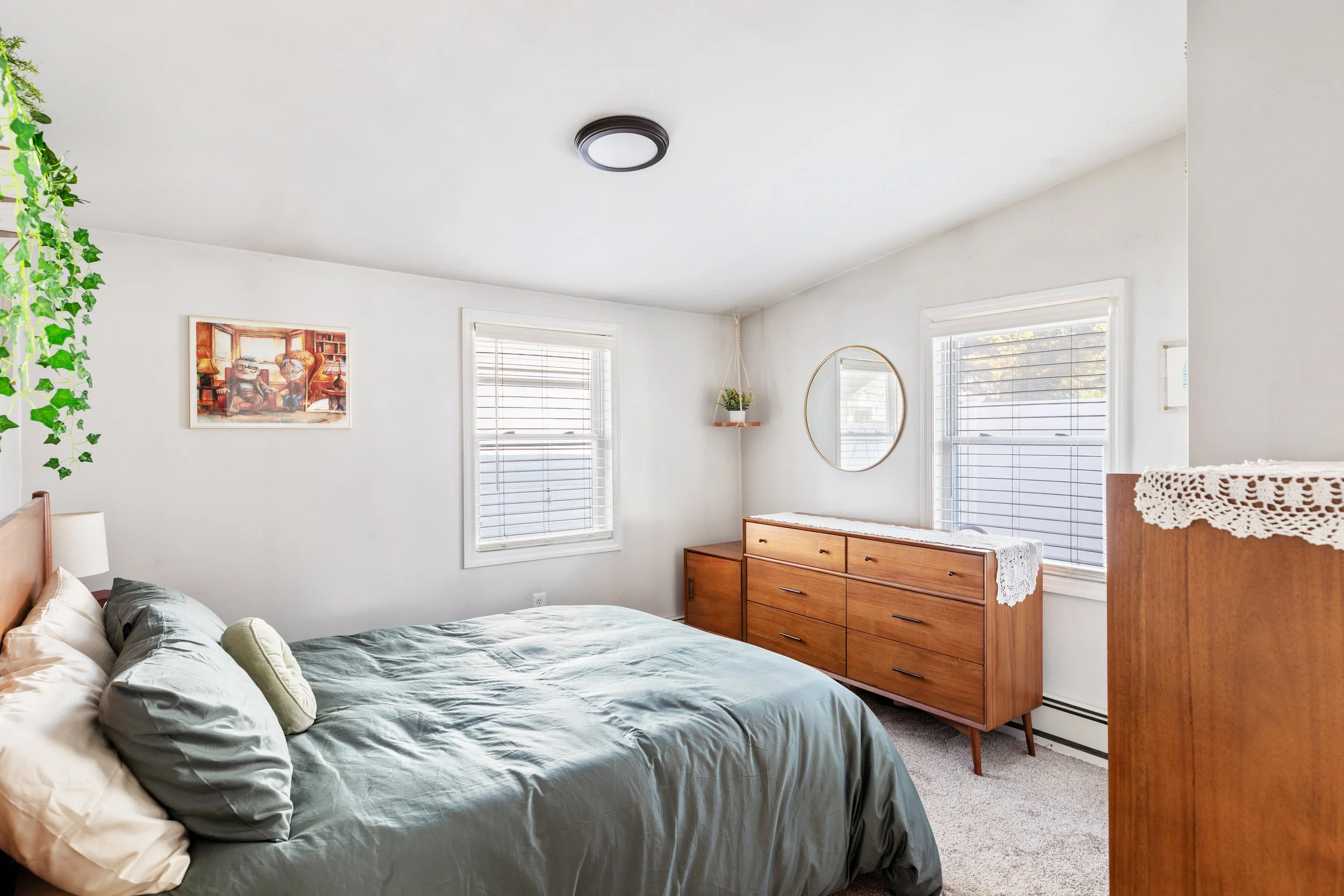bedroom 2 with carpet and natural light, 46 Rowland St. Patchogue, NY